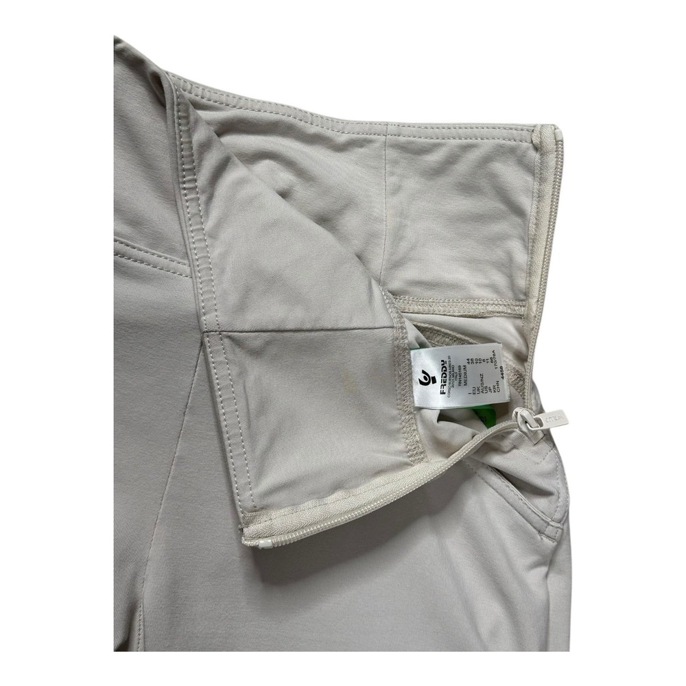 Freddy Italian Crop Cream Pants Limited Spandex Edition High Waist Zip Side US 6 - Picture 5 of 16